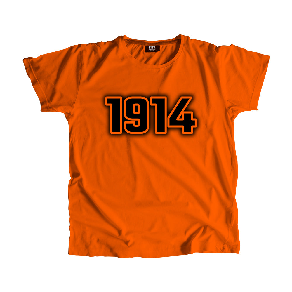 1914 Year Men Unisex T-Shirt (Orange)