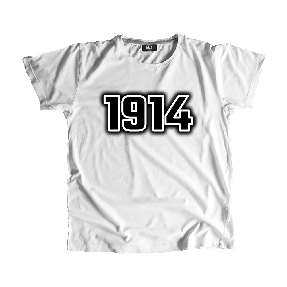 1914 Year Men Unisex T-Shirt (White)