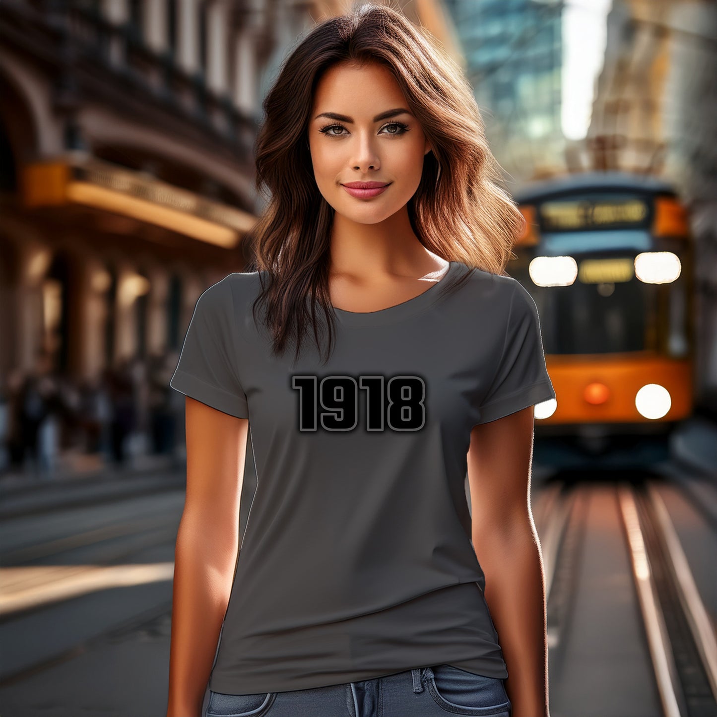 1918 Year Women T-Shirt (Charcoal Grey)