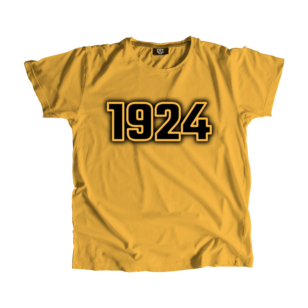 1924 Year Men Unisex T-Shirt (Golden Yellow)