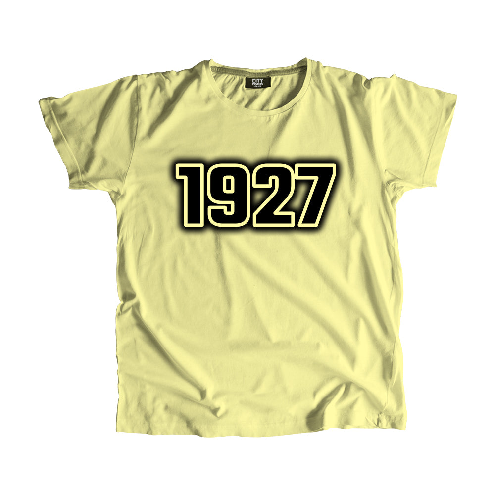 1927 Year Men Unisex T-Shirt (Butter Yellow)
