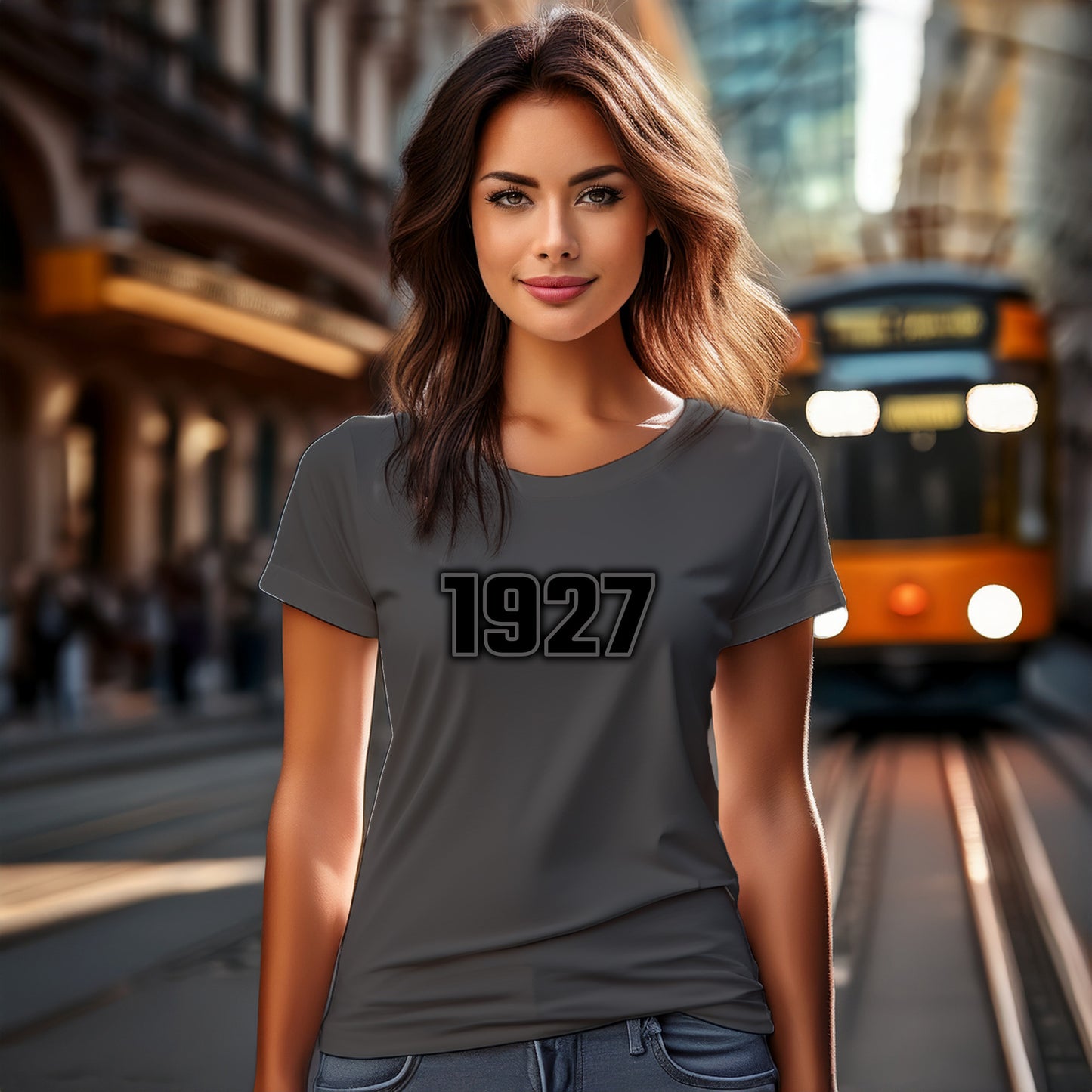 1927 Year Women T-Shirt (Charcoal Grey)