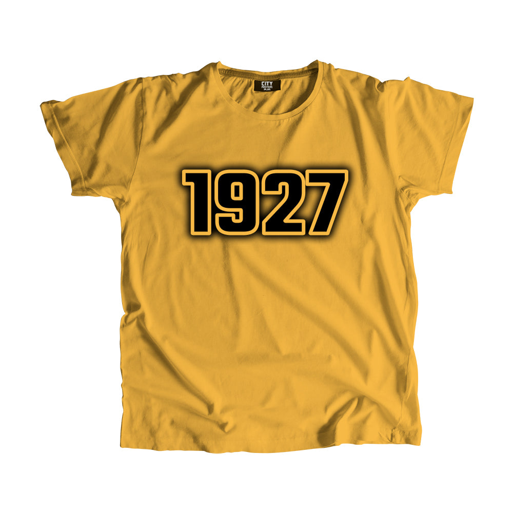 1927 Year Men Unisex T-Shirt (Golden Yellow)