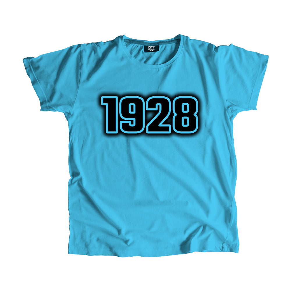 1928 Year Men Unisex T-Shirt (Sky Blue)