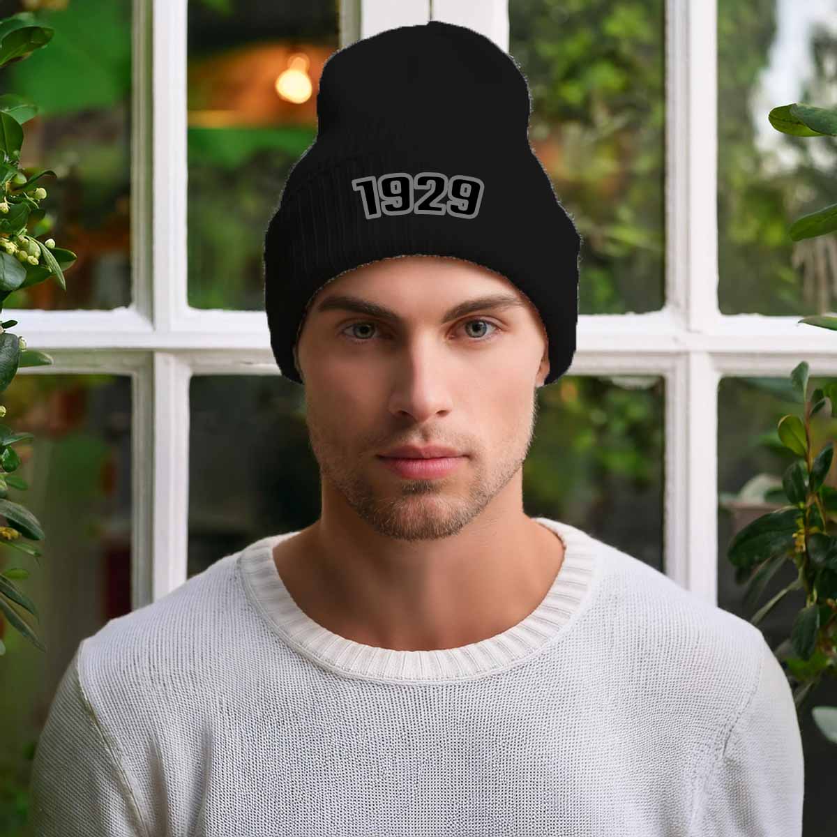 Beanies Plus 1929 Year Cuffed Beanie (Black)