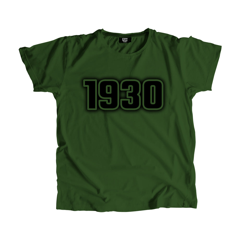 1930 Year Men Unisex T-Shirt (Olive Green)