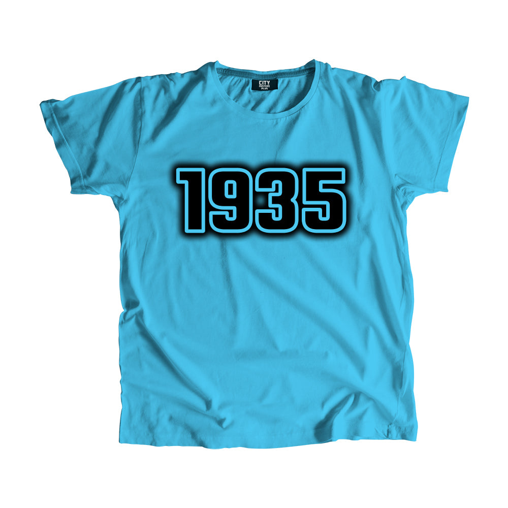 1935 Year Men Unisex T-Shirt (Sky Blue)