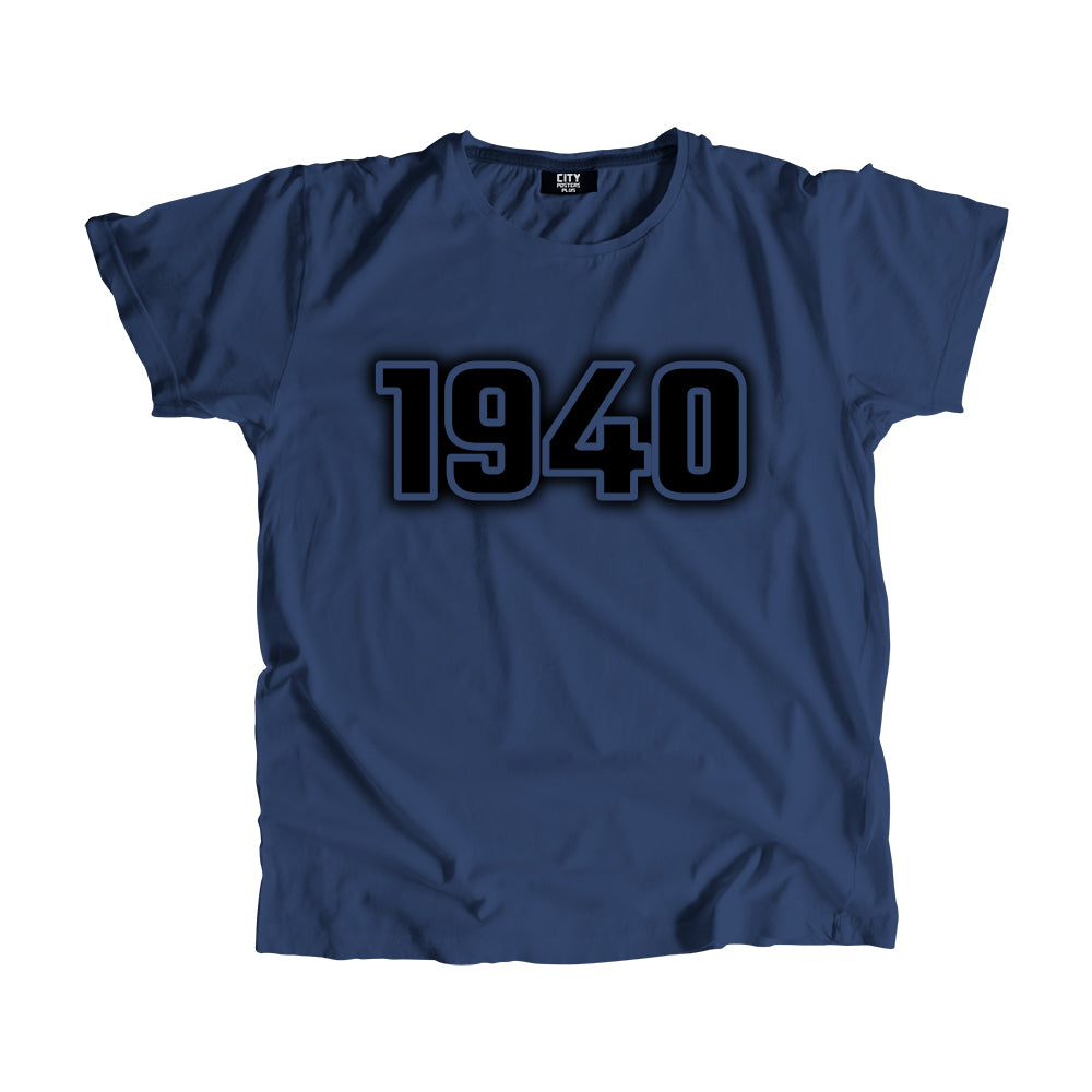 1940 Year Men Unisex T-Shirt (Navy Blue)