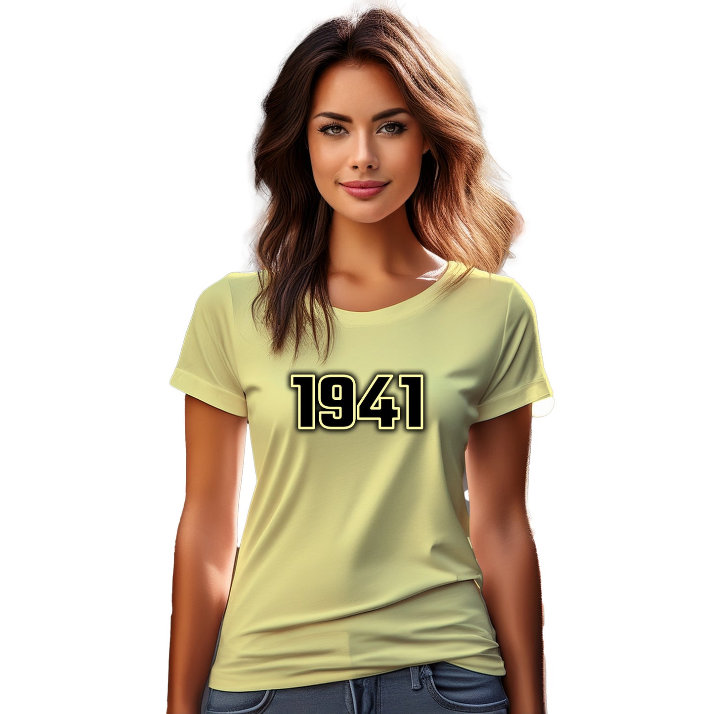 1941 Year Women T-Shirt (Butter Yellow)