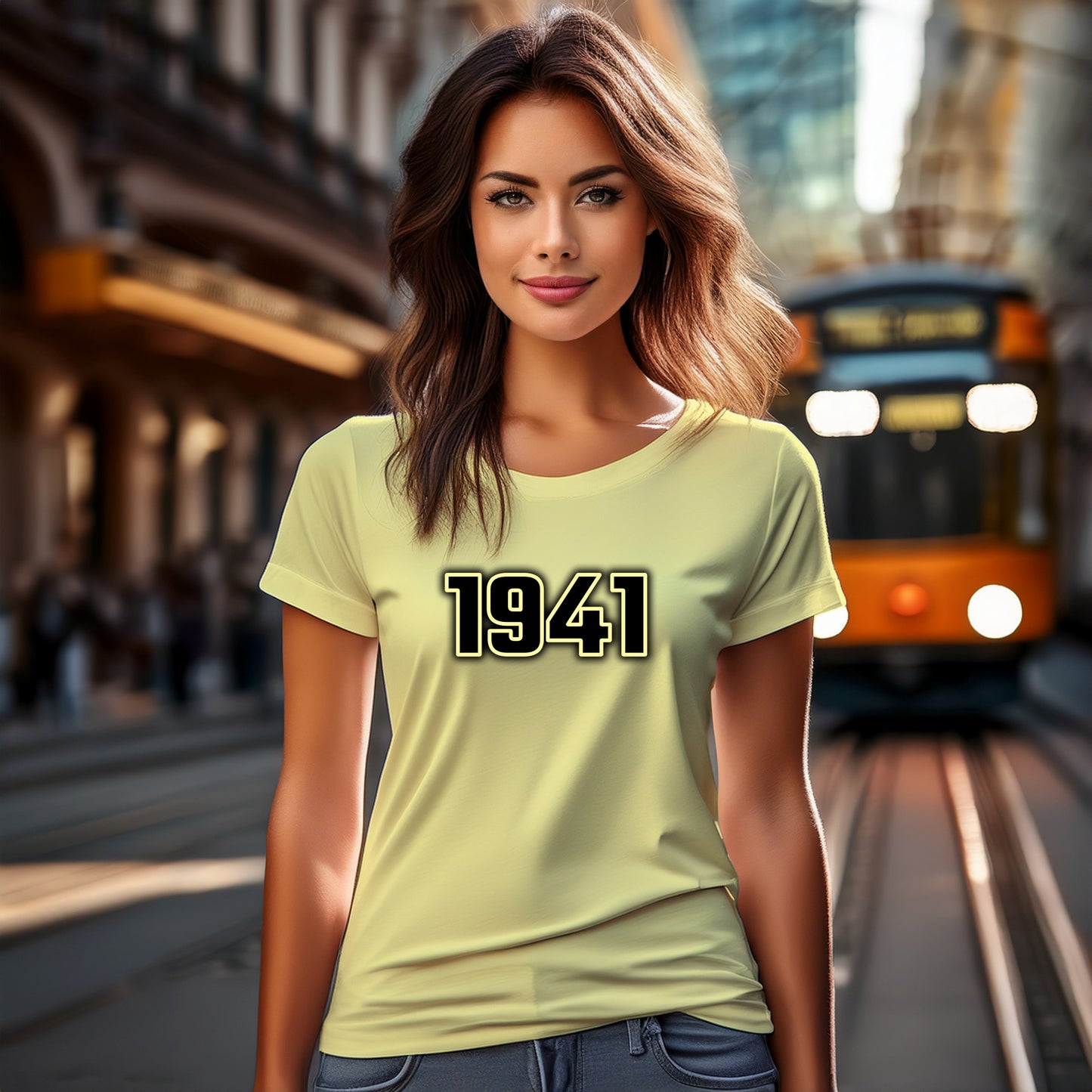 1941 Year Women T-Shirt (Butter Yellow)