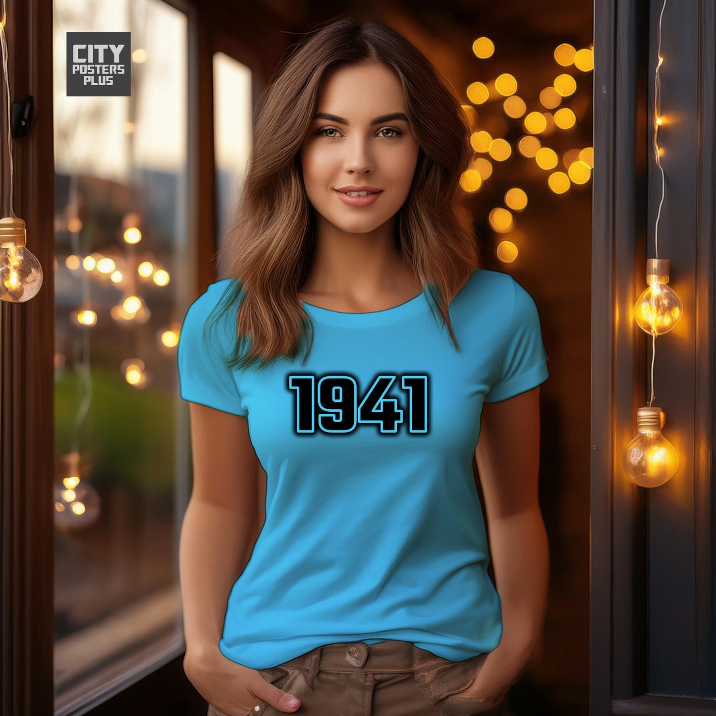 1941 Year Women T-Shirt (Sky Blue)
