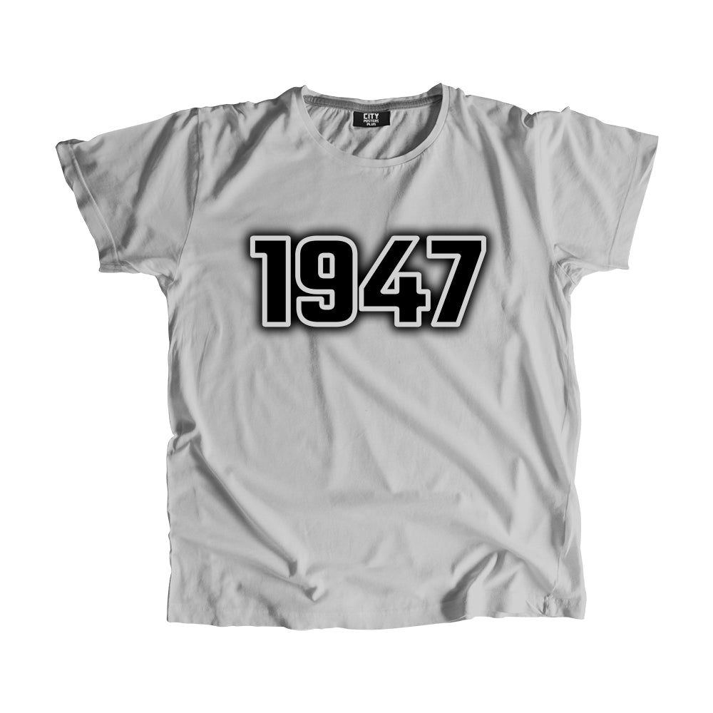 1947 Year Men Unisex T-Shirt (Melange Grey)