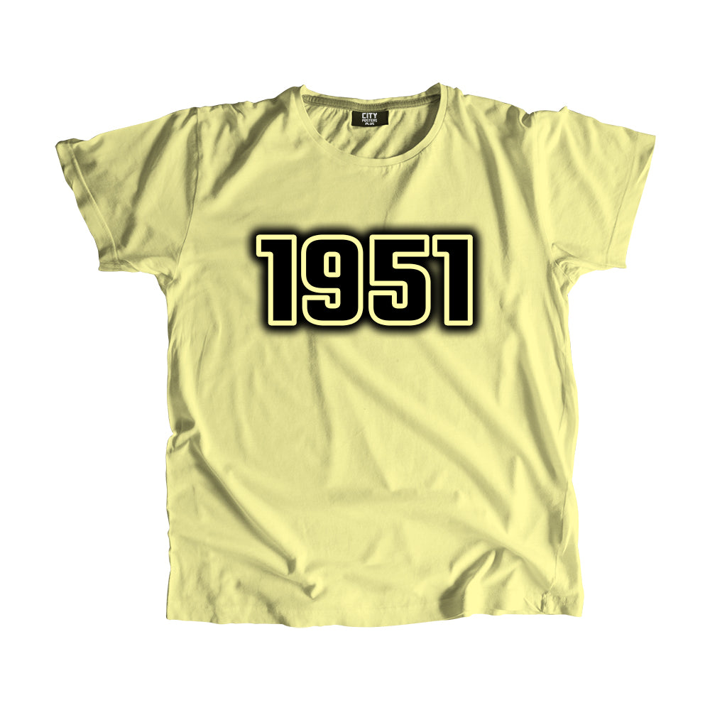 1951 Year Men Unisex T-Shirt (Butter Yellow)