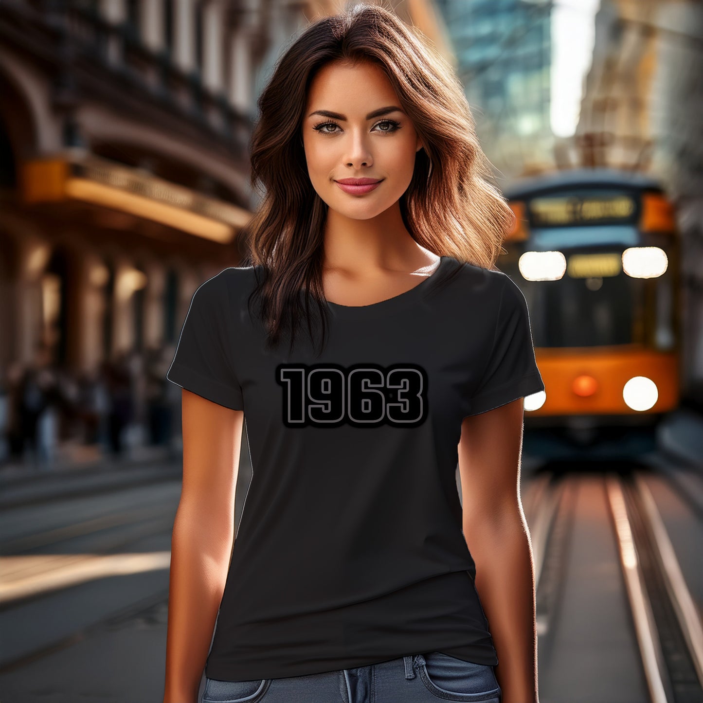 1963 Year Women T-Shirt (Black)