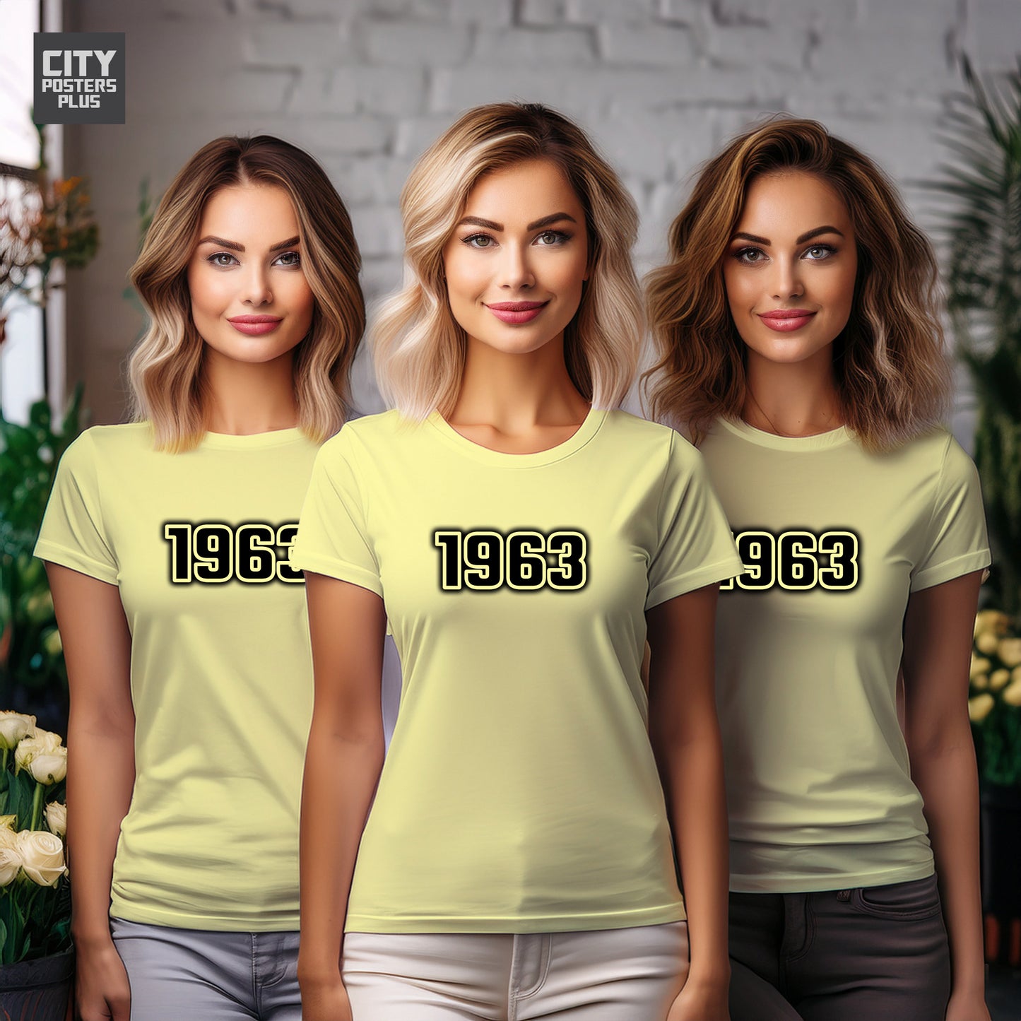 1963 Year Women T-Shirt (Butter Yellow)