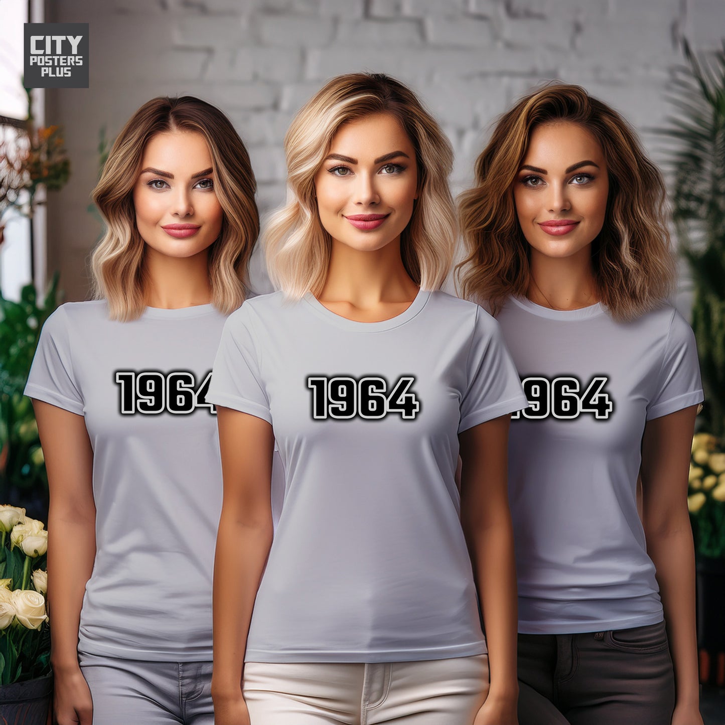 1964 Year Women T-Shirt (Melange Grey)