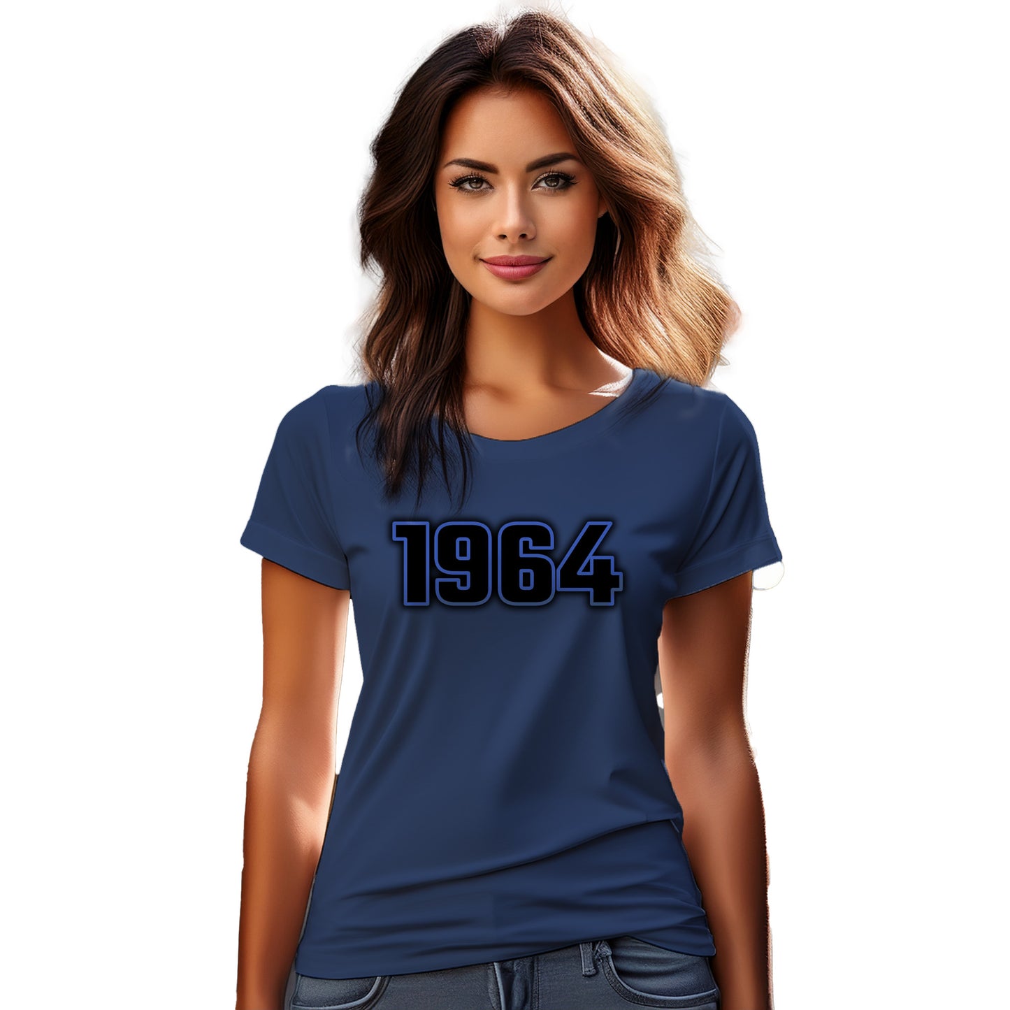 1964 Year Women T-Shirt (Navy Blue)