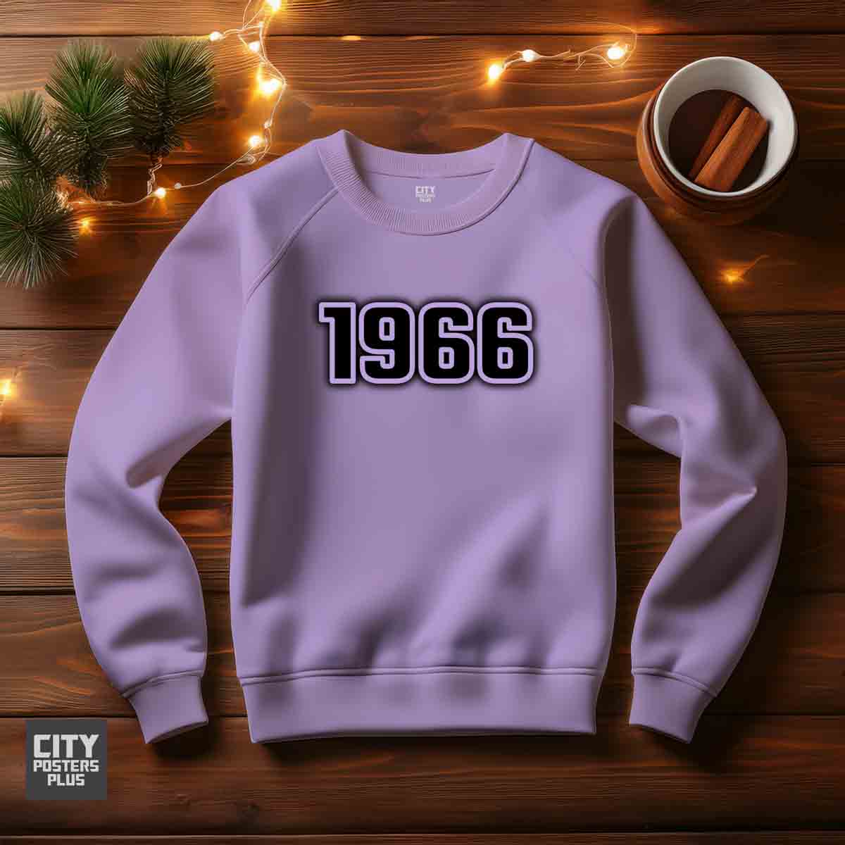 1966 Year Men Unisex Sweatshirt (Iris Lavender)
