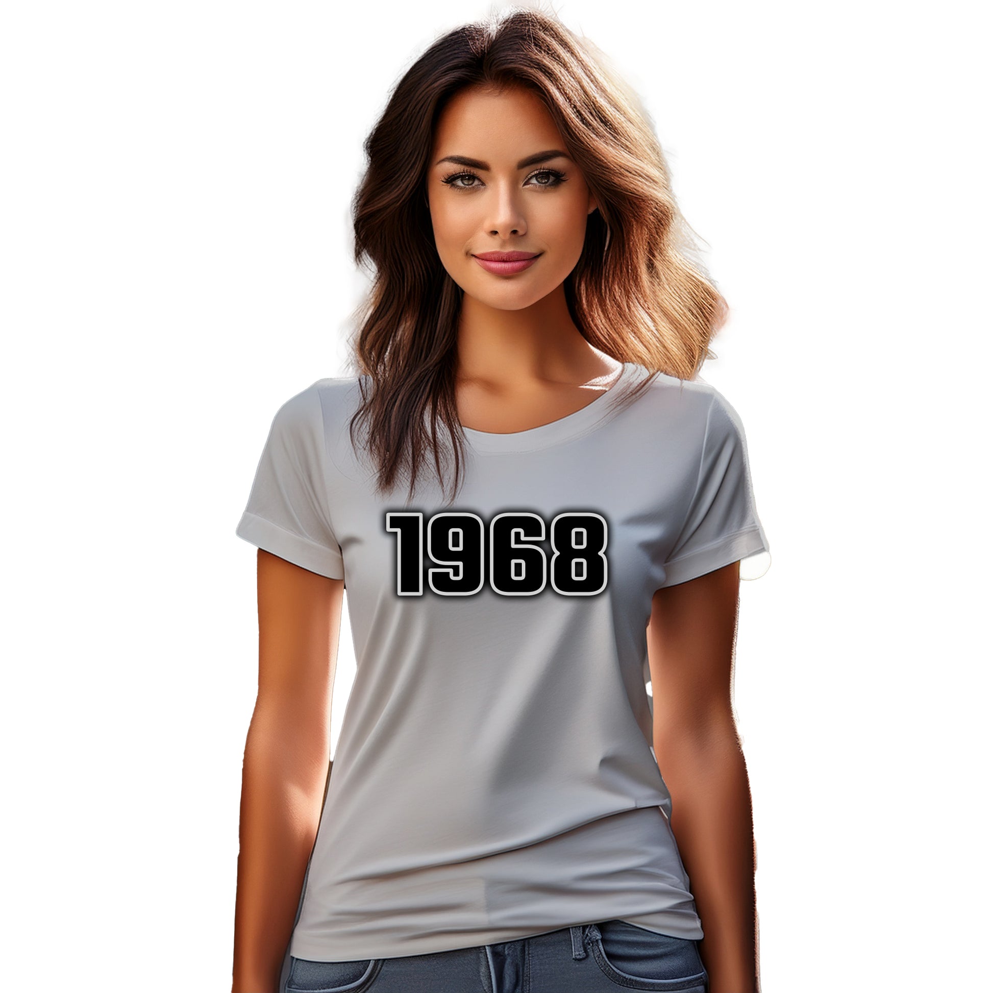 1968 Year Women T-Shirt (Melange Grey)