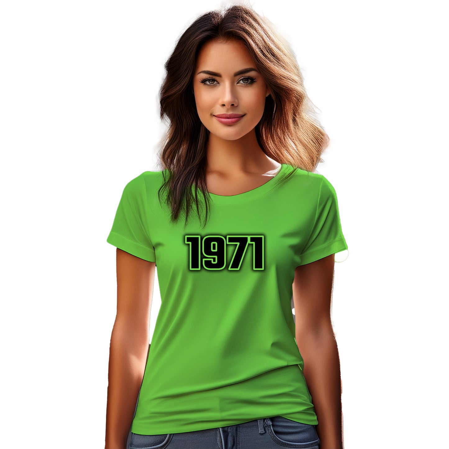 1971 Year Women T-Shirt (Liril Green)