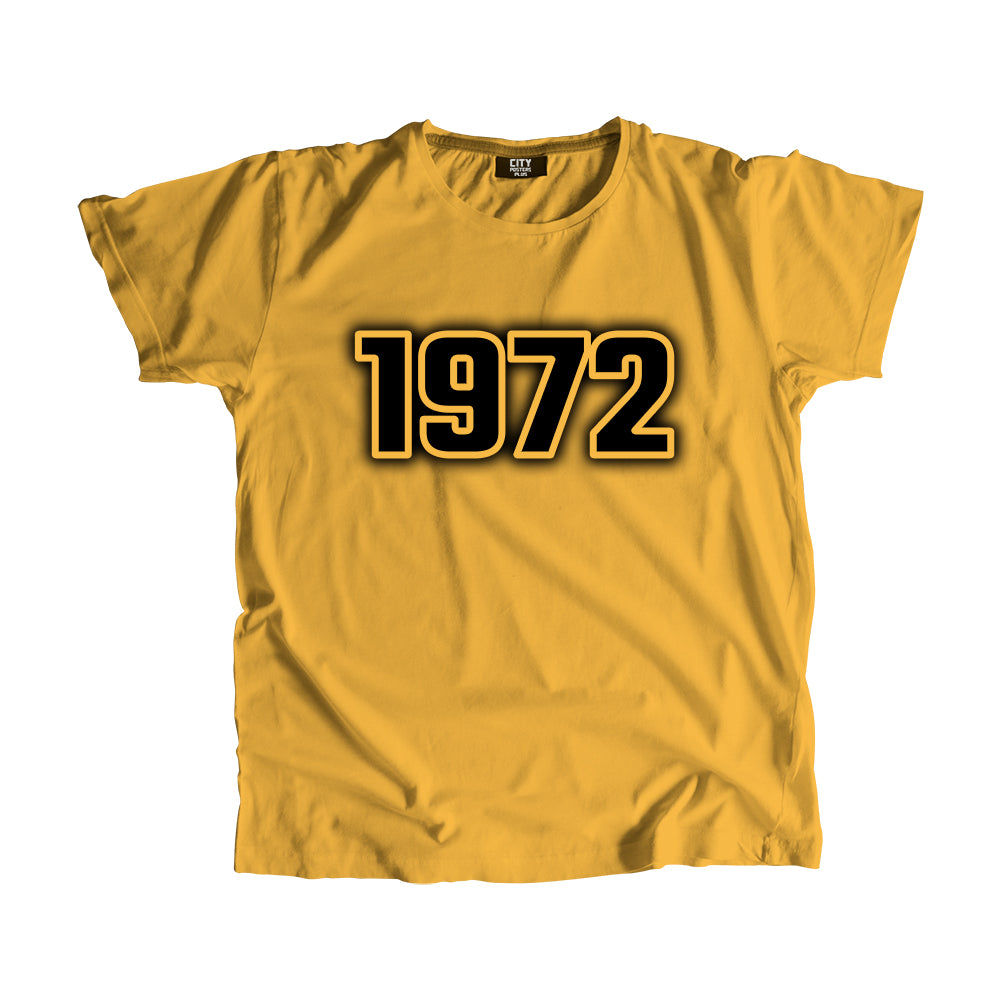 1972 Year Men Unisex T-Shirt (Golden Yellow)