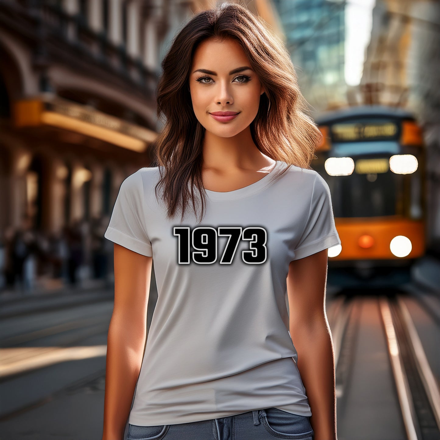 1973 Year Women T-Shirt (Melange Grey)