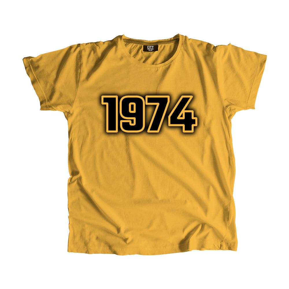 1974 Year Men Unisex T-Shirt (Golden Yellow)