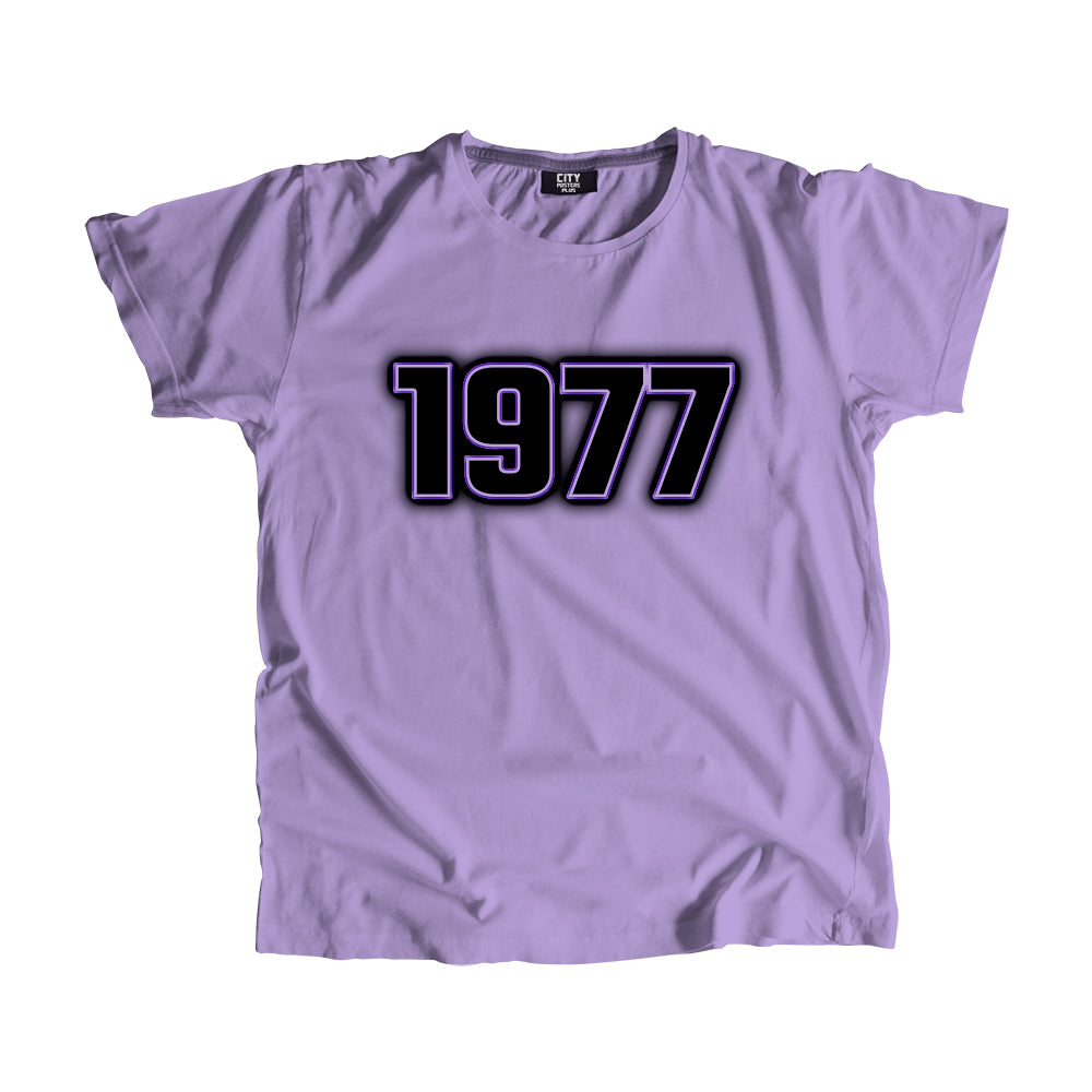 1977 Year Men Unisex T-Shirt (Iris Lavender)
