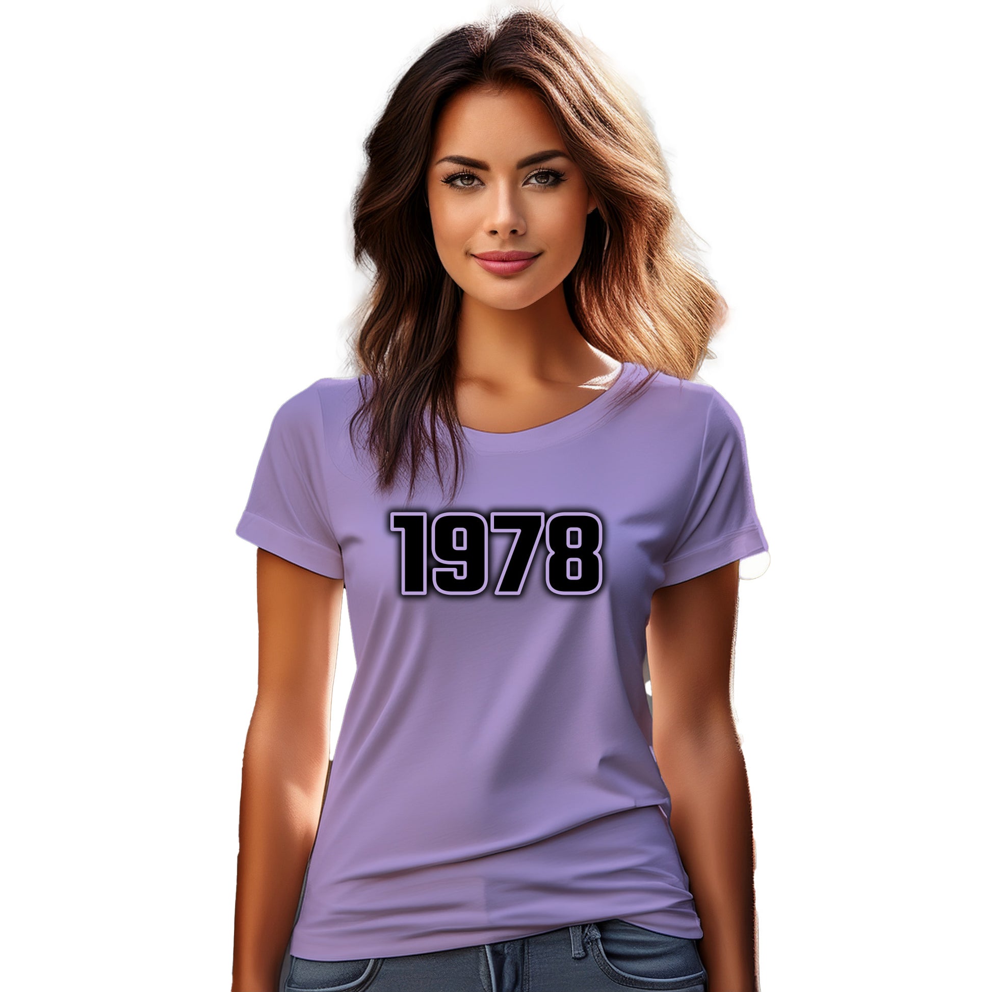 1978 Year Women T-Shirt (Iris Lavender)