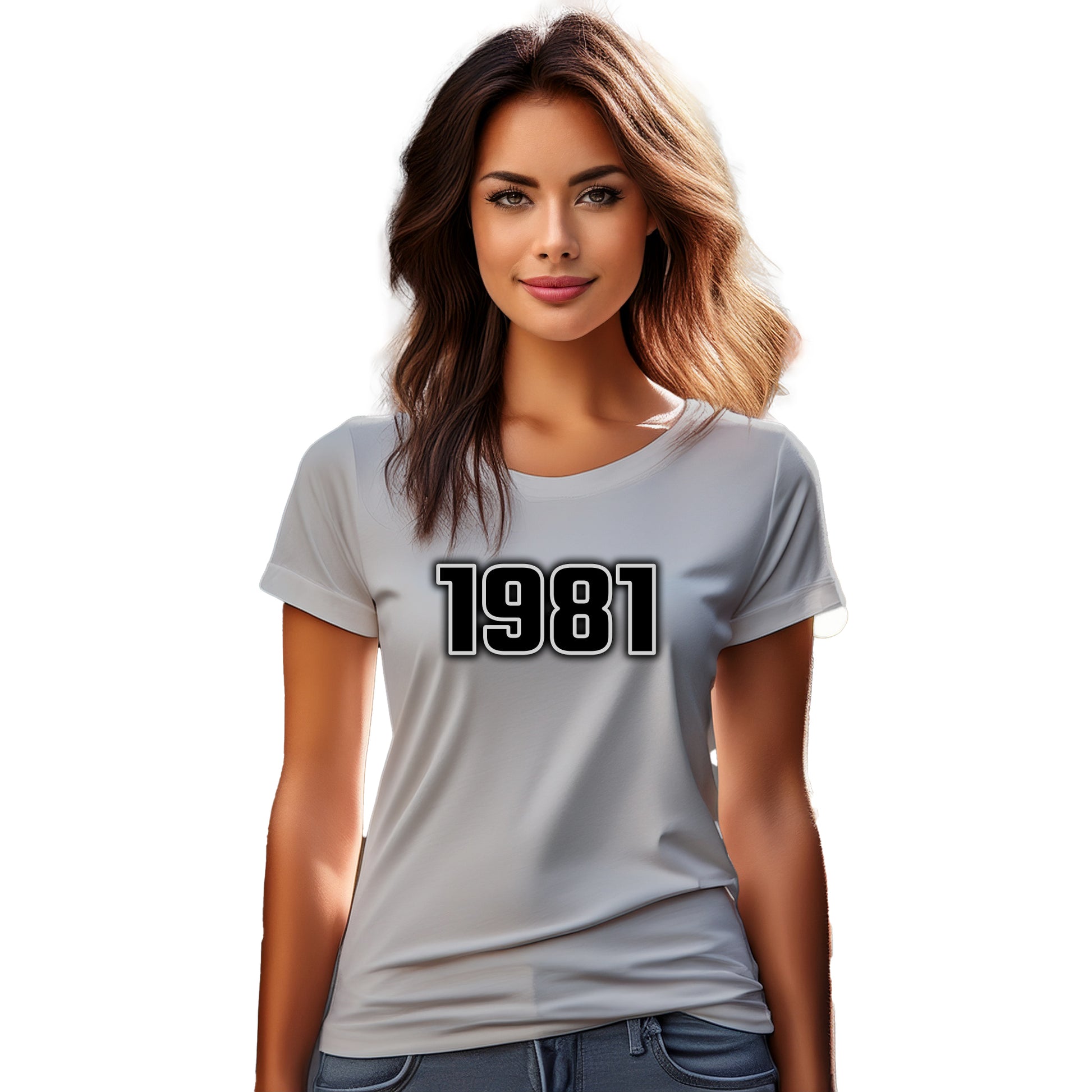 1981 Year Women T-Shirt (Melange Grey)