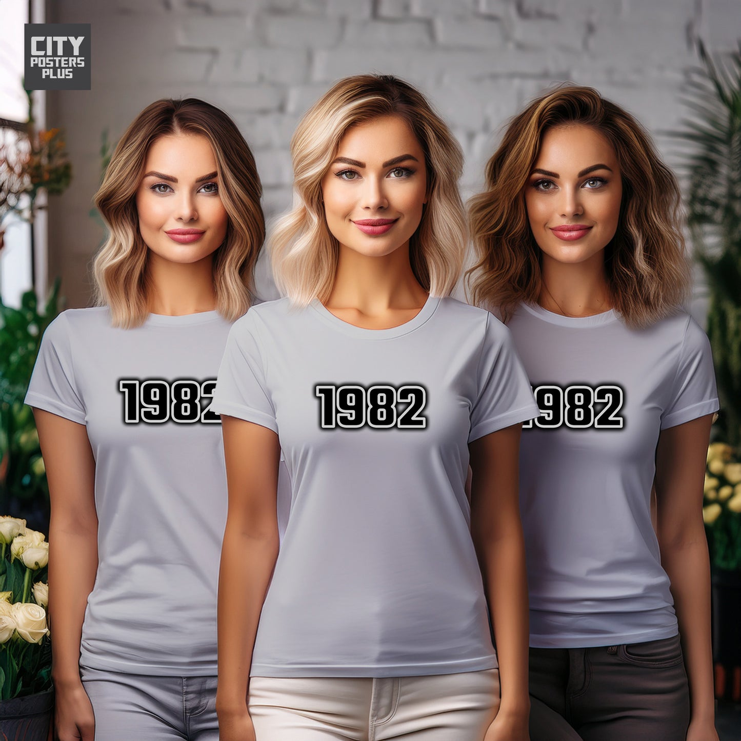 1982 Year Women T-Shirt (Melange Grey)