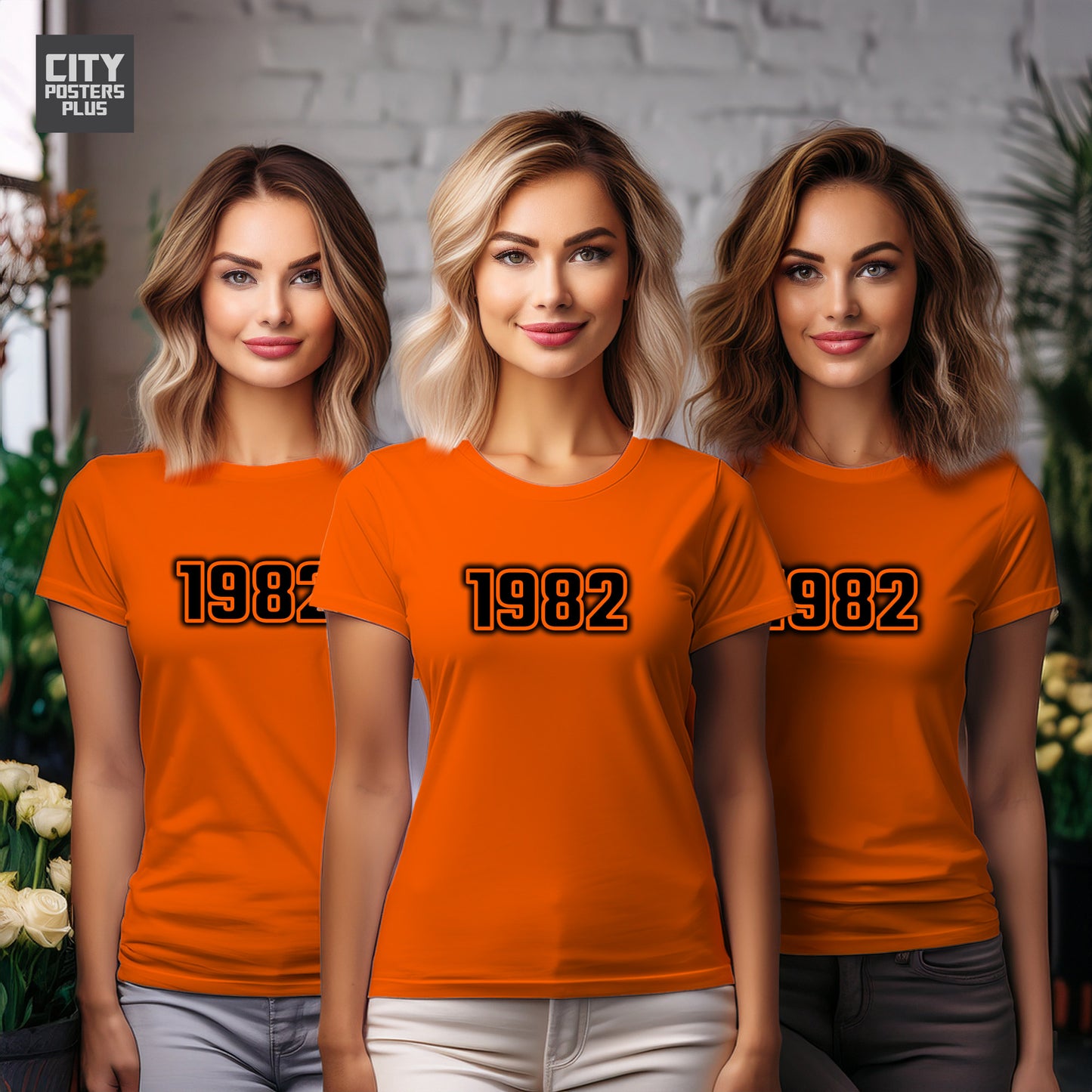 1982 Year Women T-Shirt (Orange)