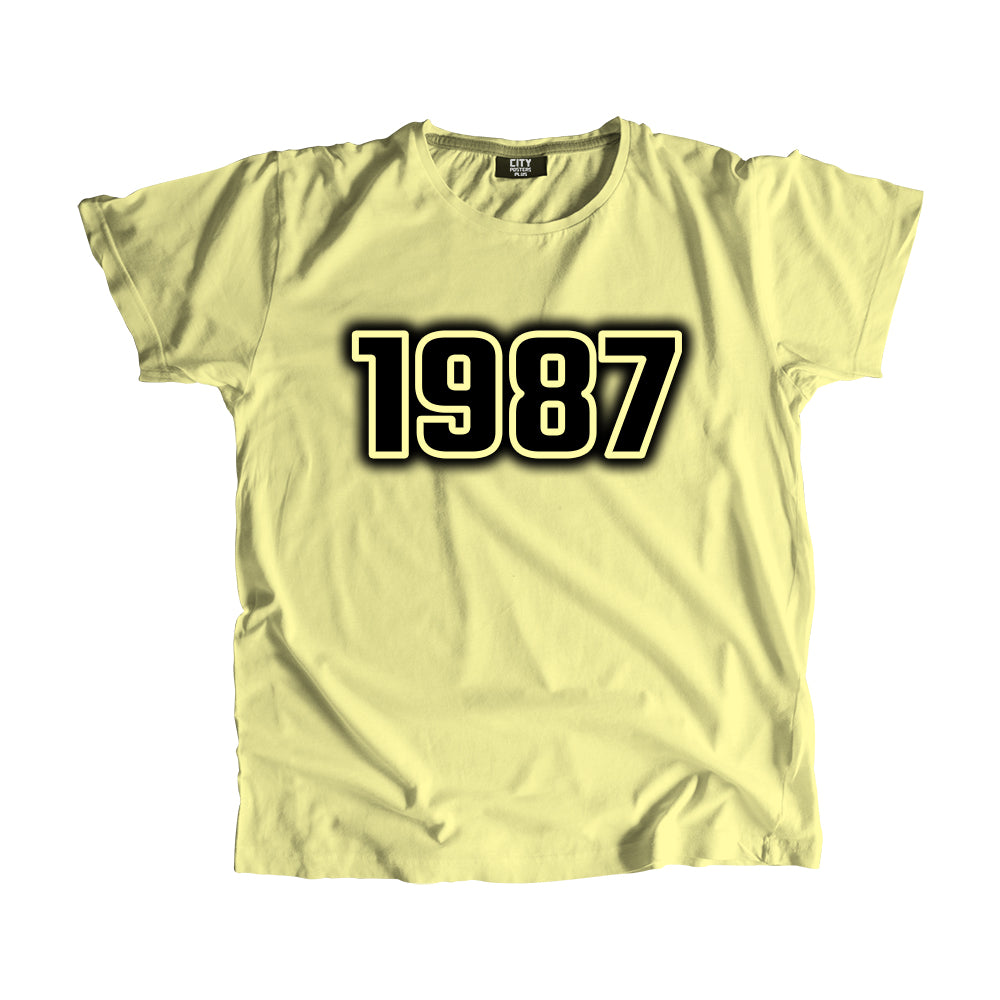 1987 Year Men Unisex T-Shirt (Butter Yellow)