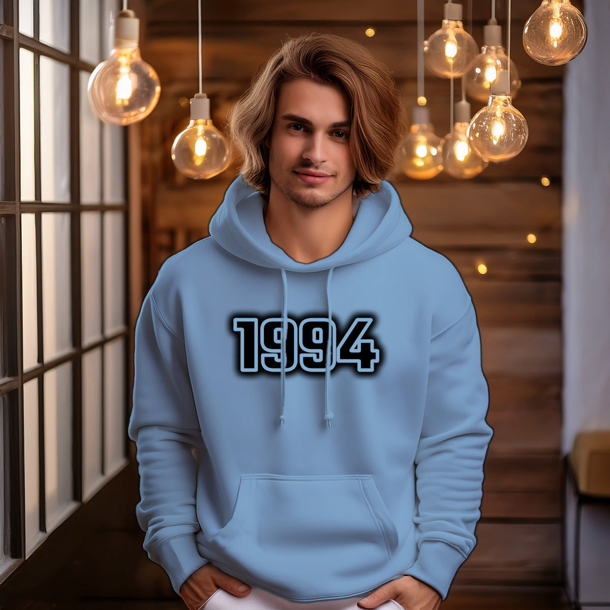 1994 Year Men Unisex Hoodie (Baby Blue)
