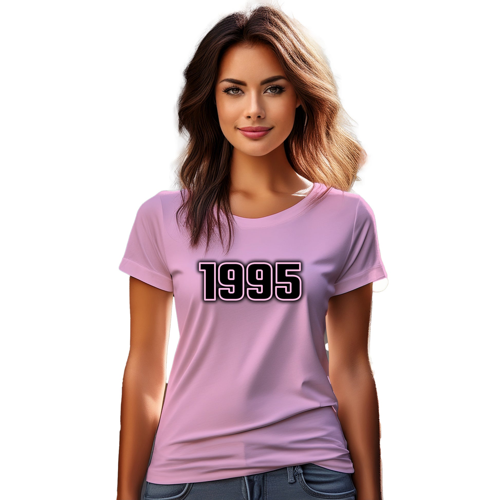1995 Year Women T-Shirt (Light Pink)