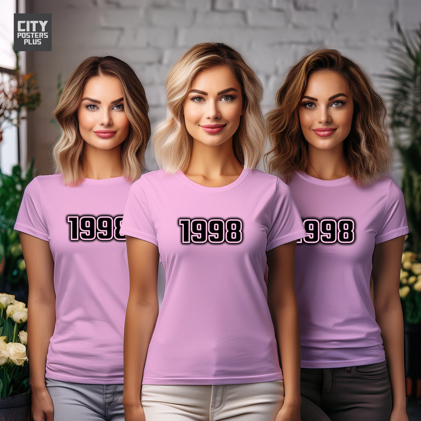 1998 Year Women T-Shirt (Light Pink)