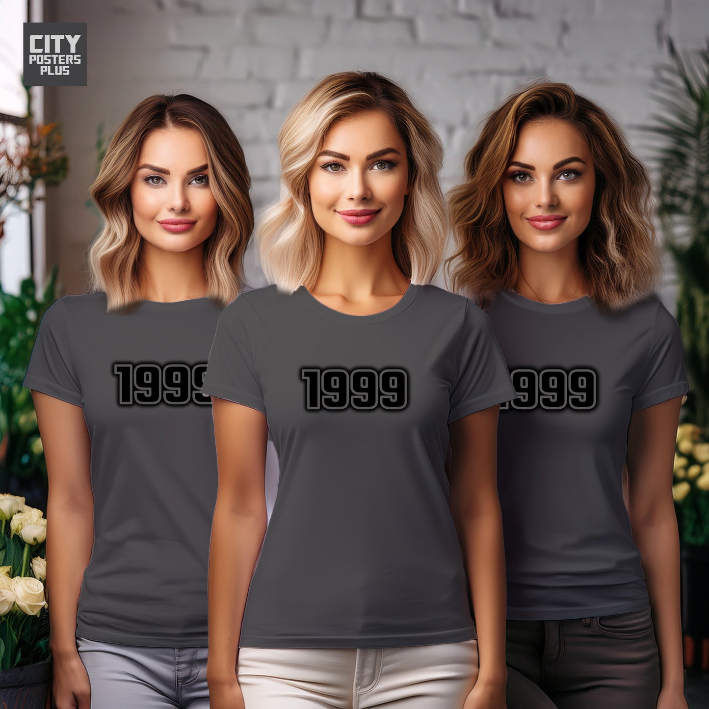 1999 Year Women T-Shirt (Charcoal Grey)