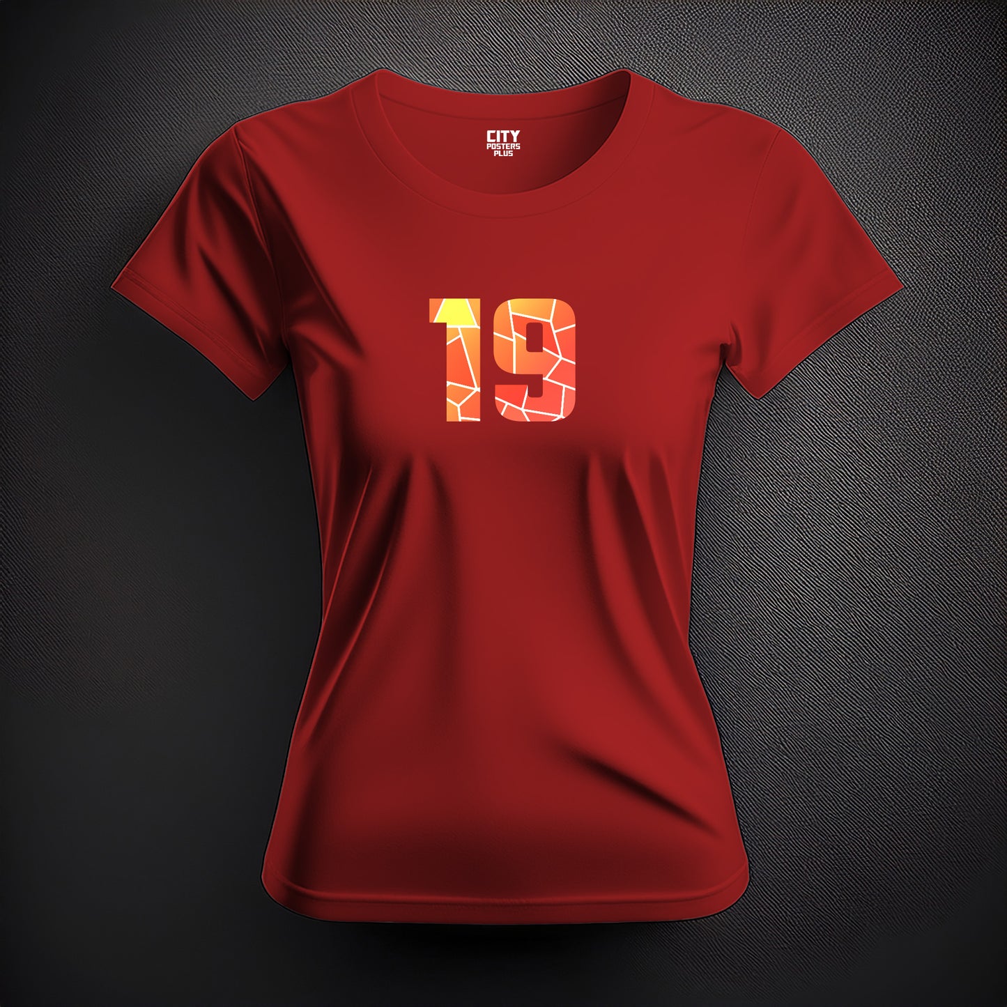 19 Number Women T-Shirt (Red)