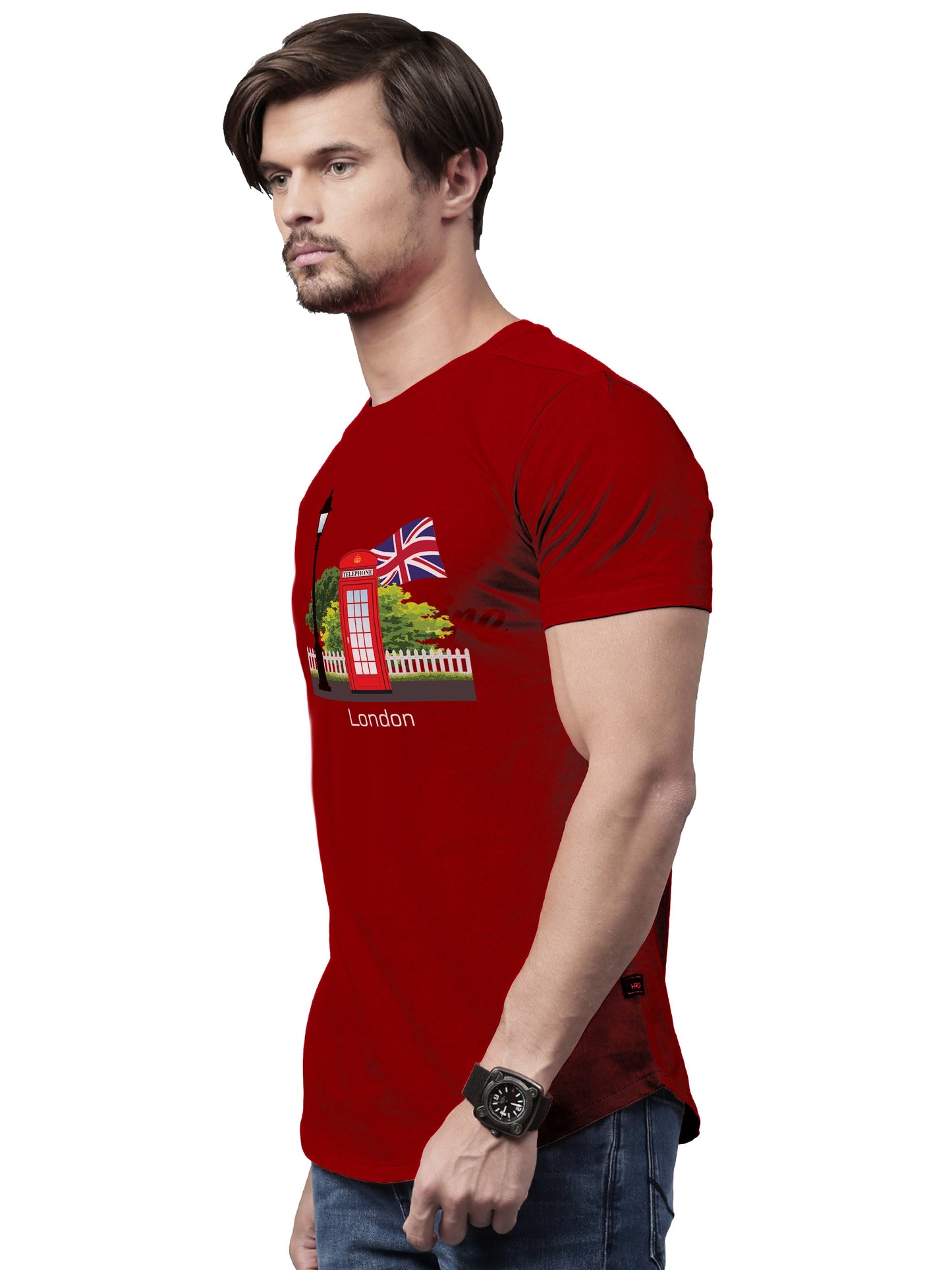 London Red Telephone Men Unisex Men Unisex T-Shirt (Red)