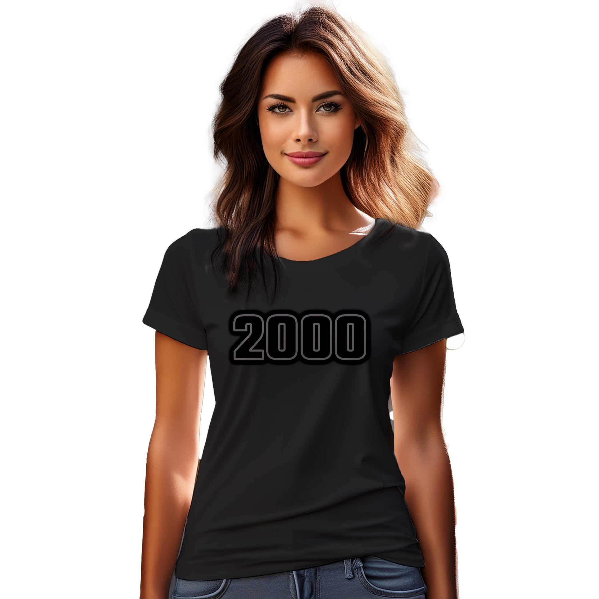 2000 Year Women T-Shirt (Black)