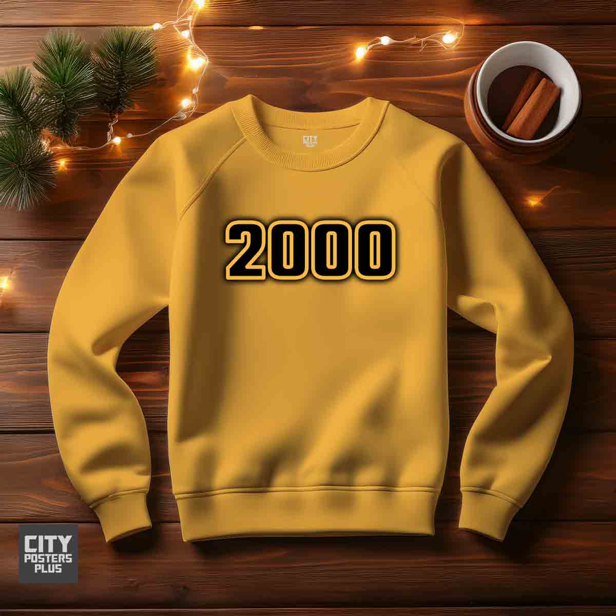 2000 Year Men Unisex Sweatshirt (Golden Yellow)
