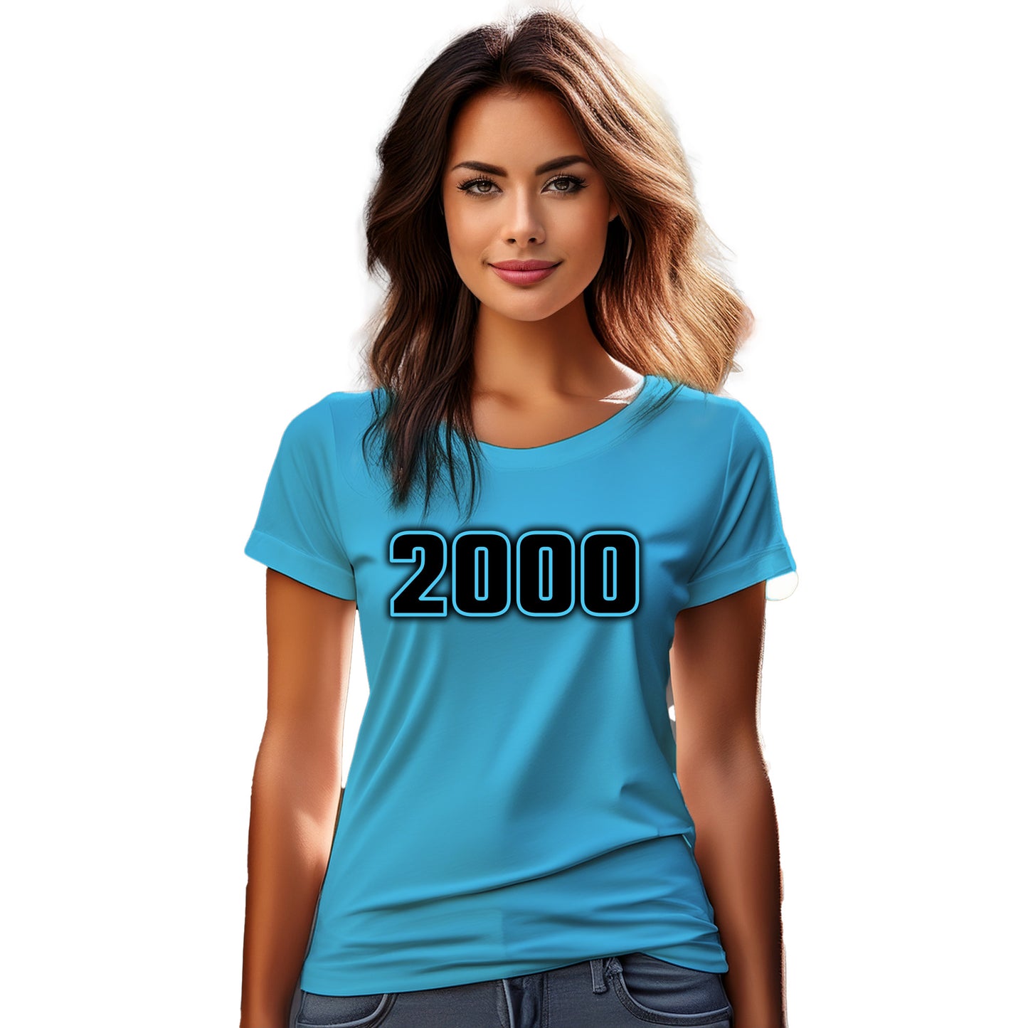 2000 Year Women T-Shirt (Sky Blue)
