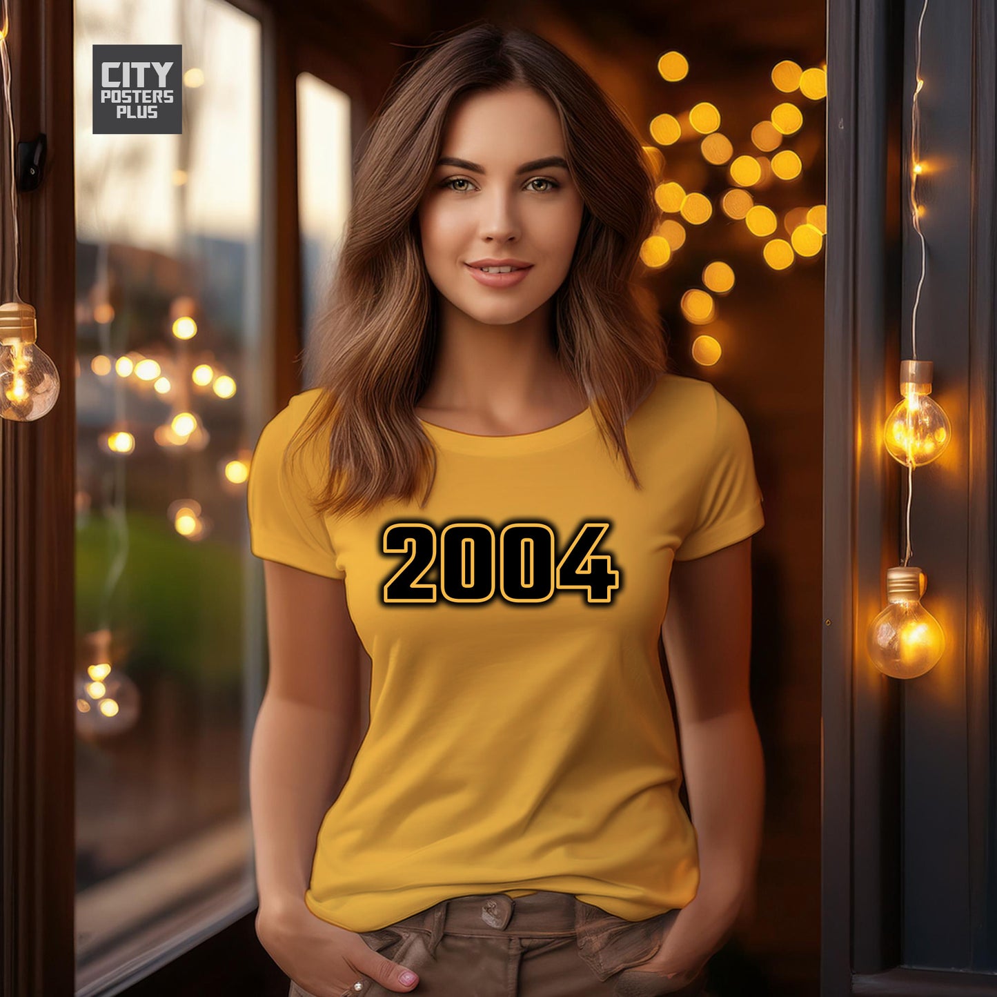 2004 Year Women T-Shirt (Golden Yellow)