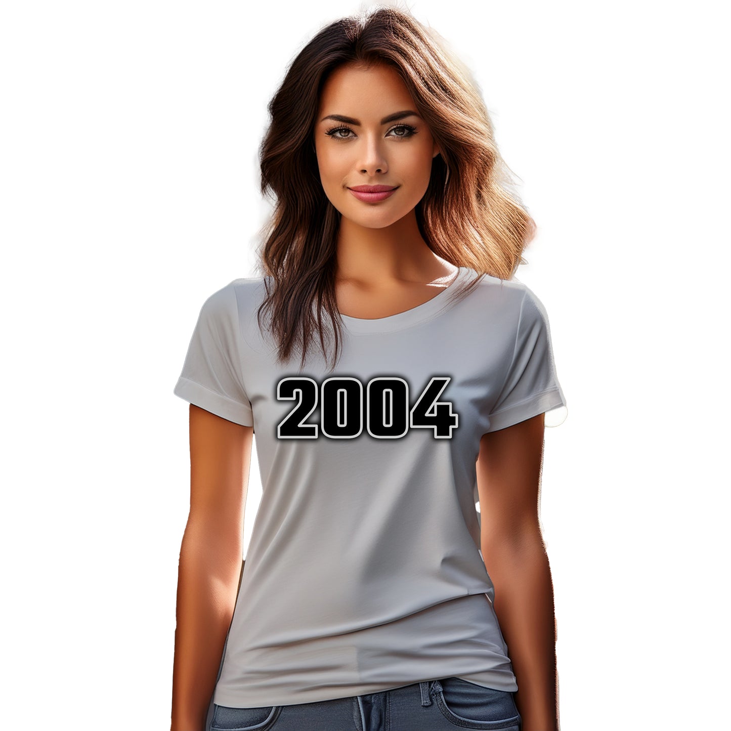 2004 Year Women T-Shirt (Melange Grey)