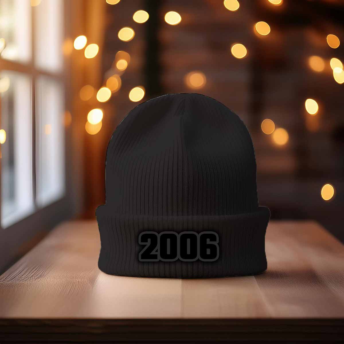 2006 Year Cuffed Beanie (Dark Grey)