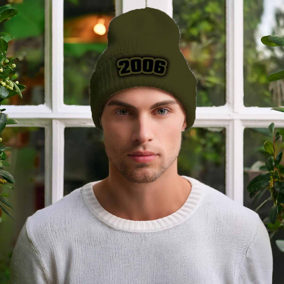 Beanies Plus 2006 Year Cuffed Beanie (Olive)