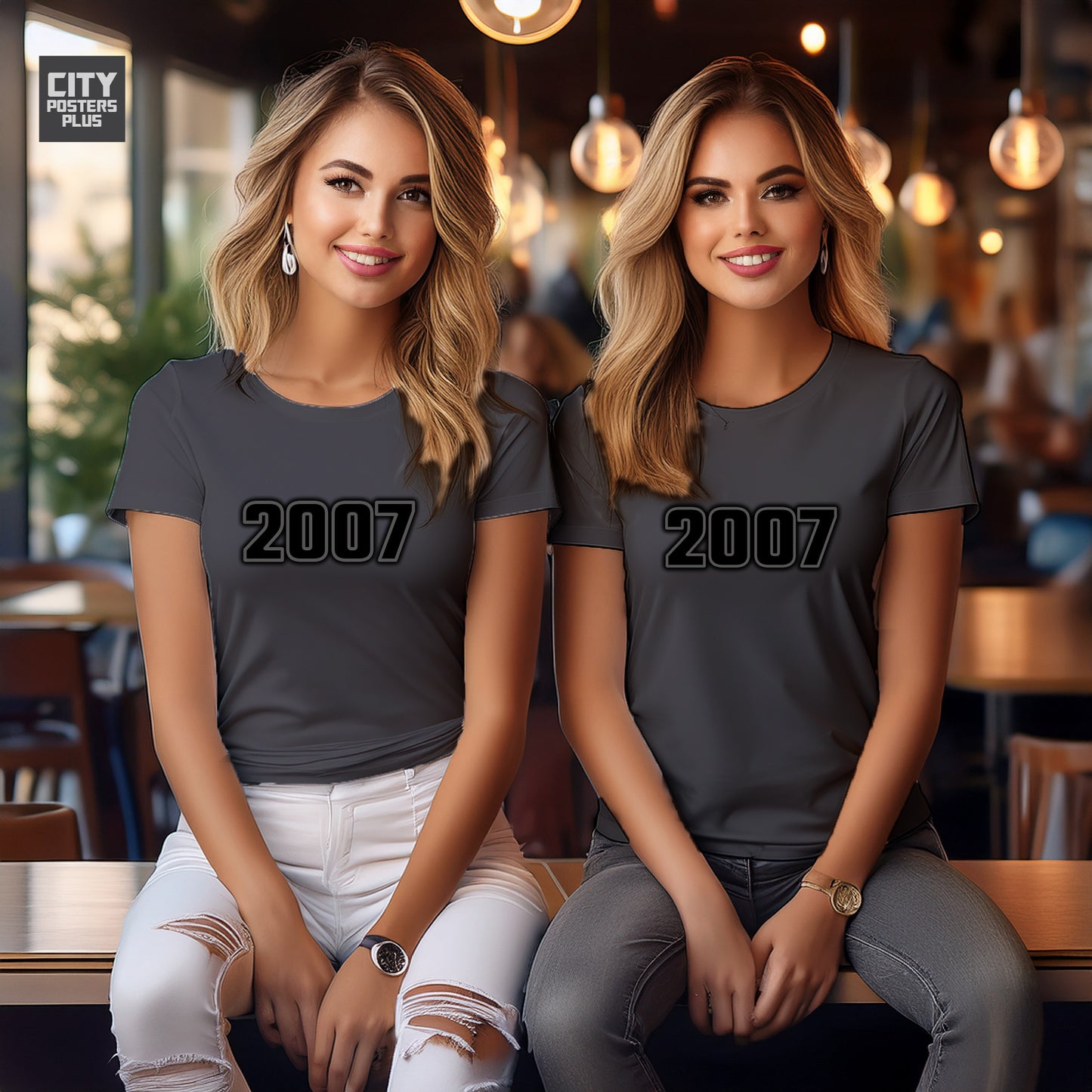 2007 Year Women T-Shirt (Charcoal Grey)