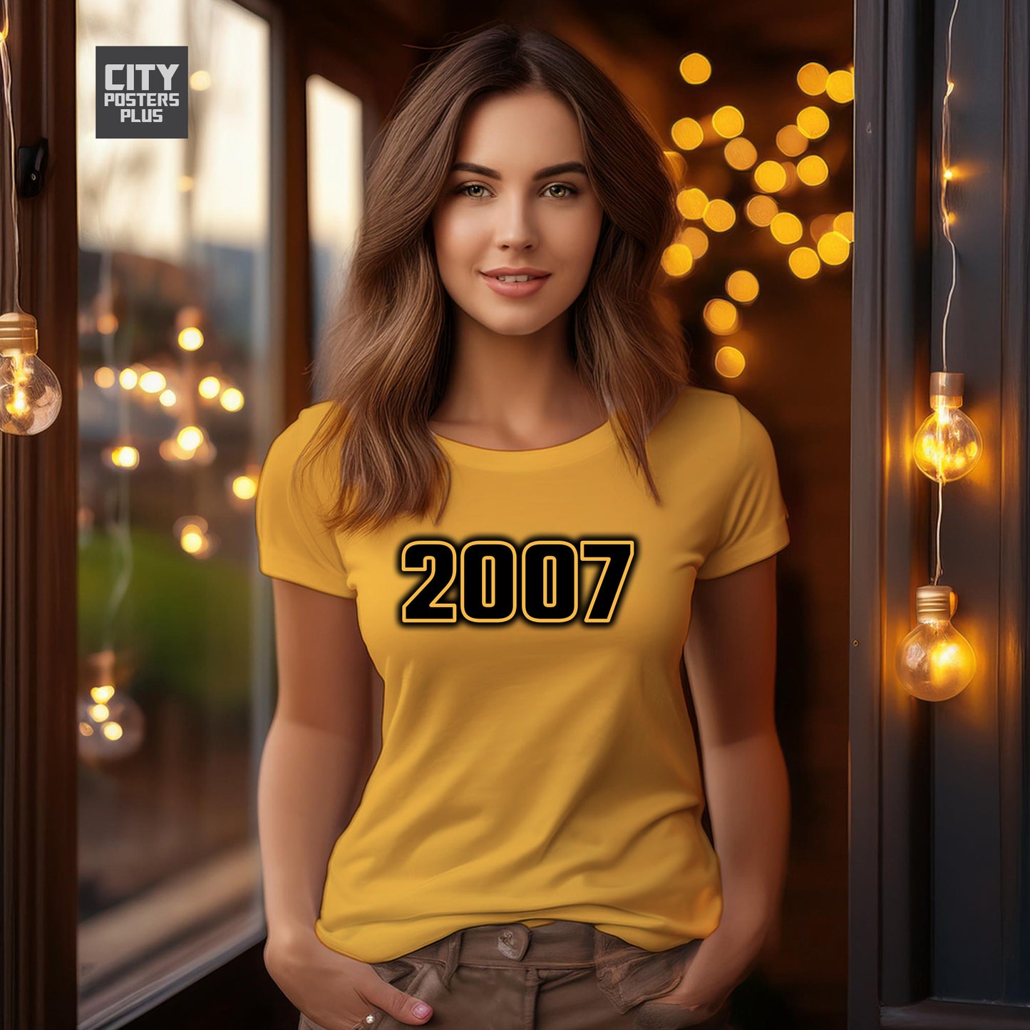 2007 Year Women T-Shirt (Golden Yellow)