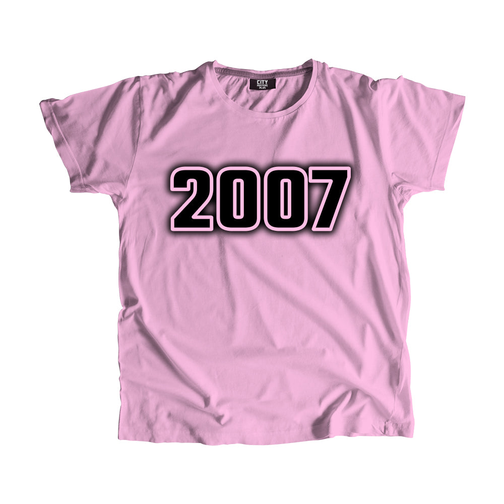 2007 Year Men Unisex T-Shirt (Light Pink)