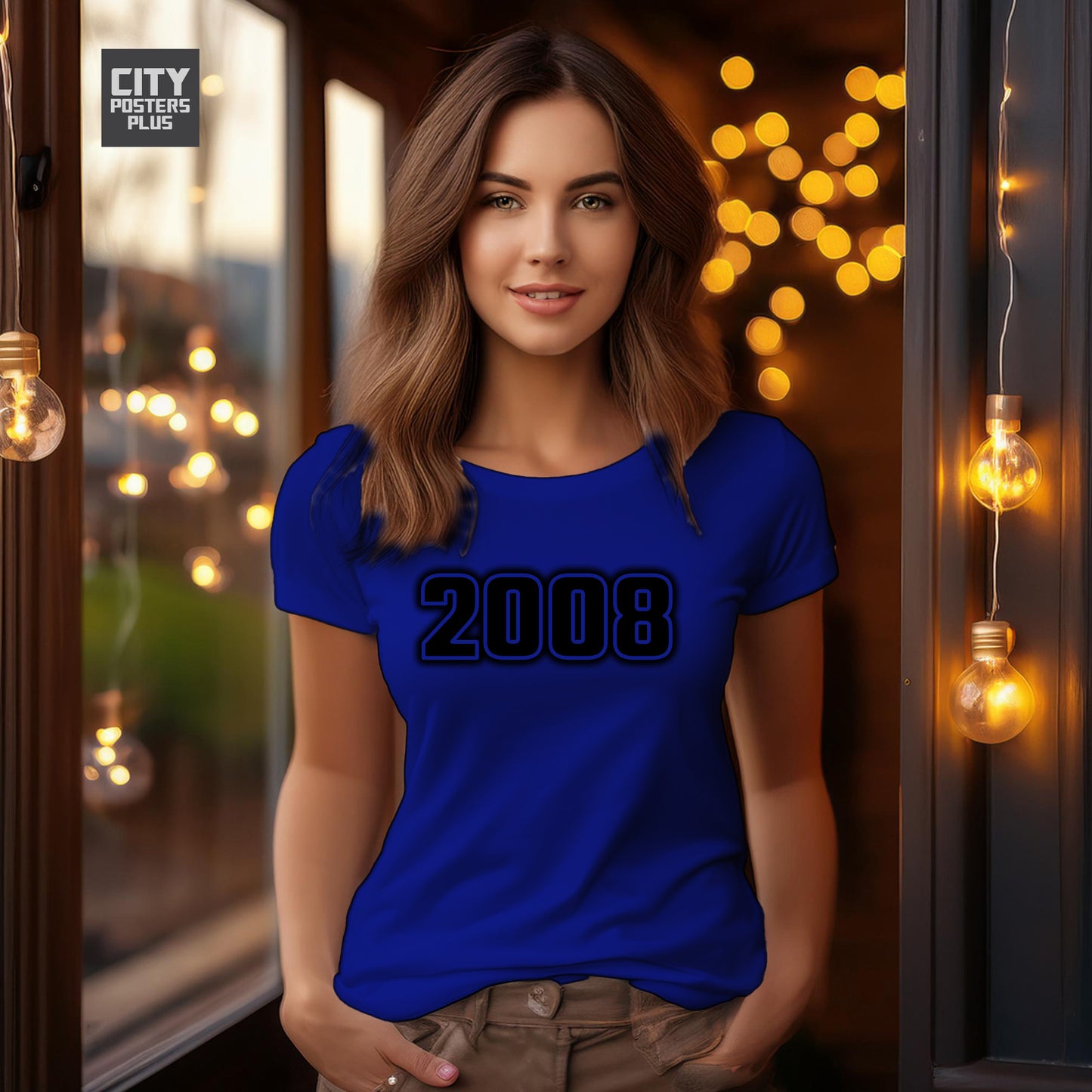 2008 Year Women T-Shirt (Royal Blue)